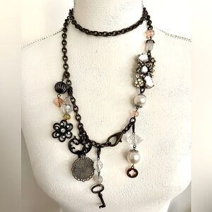 Vintage Inspired Necklace with Multiple Removable Claw Attachments